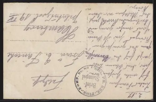 AK La Bassée, Rue en ruines après les destructions de la guerre