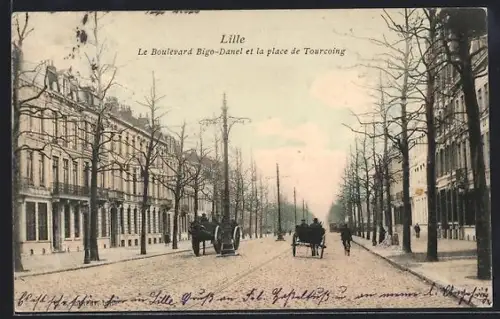 AK Lille, Le Boulevard Bigo-Danel et la place de Tourcoing