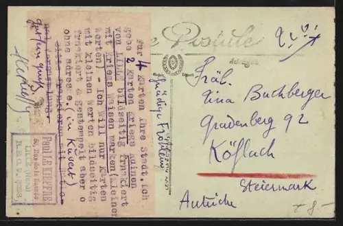 AK Lille, Les ruines de la Grande Guerre, Rue du Molinel