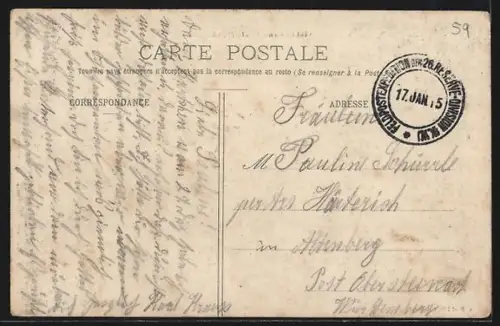 AK Villers-en-Cauchies, La Place avec passants et bâtiments historiques