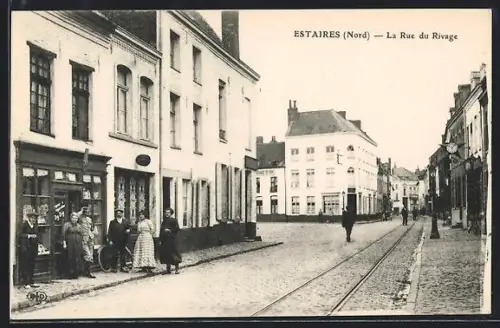 AK Estaires /Nord, La Rue du Rivage
