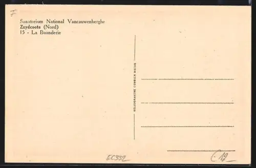 AK Zuydcoote /Nord, Sanatorium National, La Buanderie
