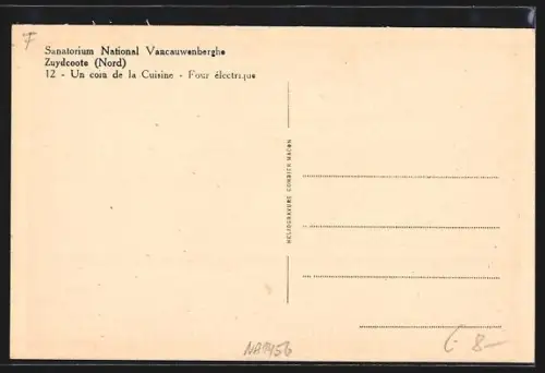 AK Zuydcoote /Nord, Un coin de la Cuisine, Four électrique