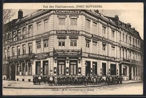 AK Lille, Vue des Établissements Jamet-Bufferreau, Boulevard de la Liberté
