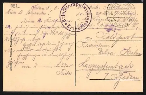 AK Sedan, Rue Thiers mit Leuten