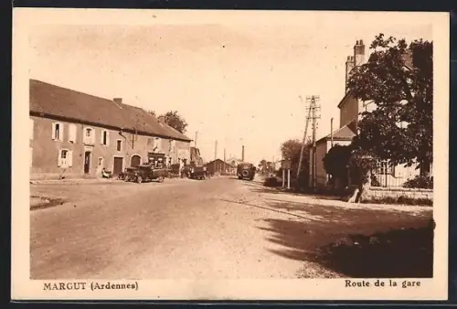 AK Margut /Ardennes, Route de la gare
