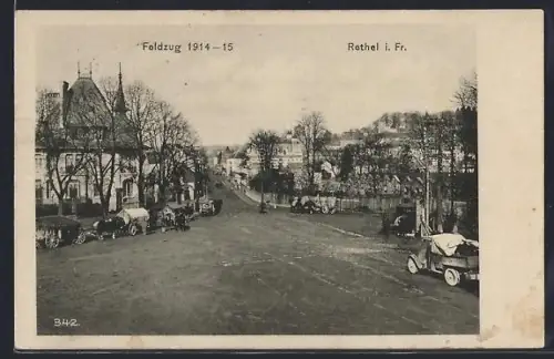 AK Rethel, Feldzug 1914-15, Strassenpartie