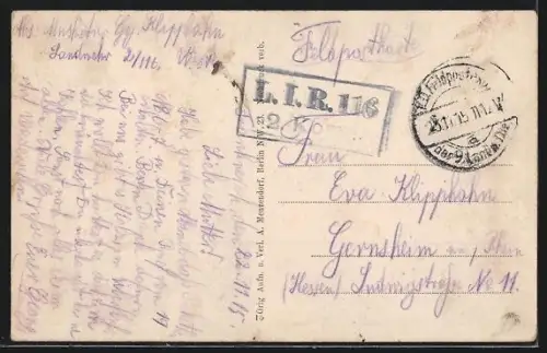 AK Mourron, Strassenansicht mit Blick zur Kirche