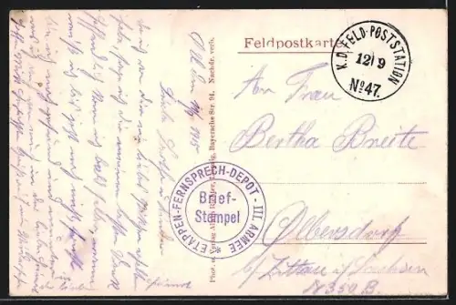 AK Neuflize b. Rethel, Zerstörter Bauernhof