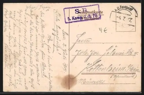 AK Vaux en Dieulet, Ortskommandantur, Kantine