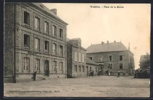 AK Warcq, Place de la Mairie