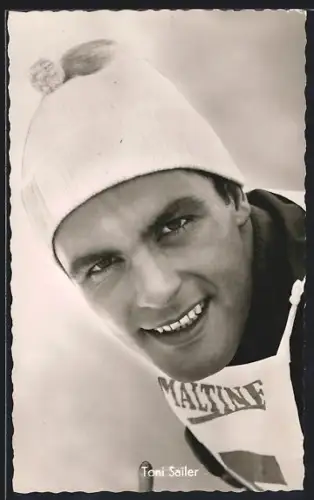 AK Schauspieler Toni Sailer in Der schwarze Blitz