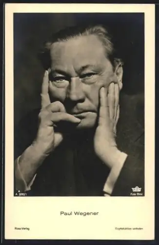 AK Schauspieler Paul Wegener als betagter Herr im Anzug