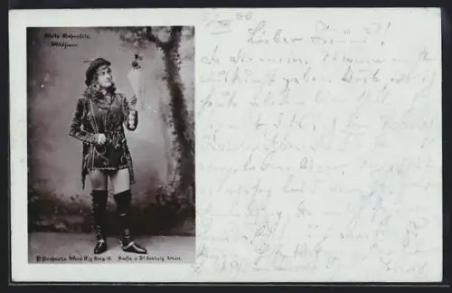 AK Schauspielerin Stella Hohenfels in Waldfeuer