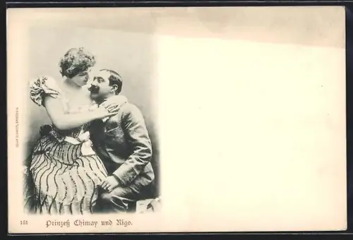AK Schauspieler Princess Chimay und Rigo