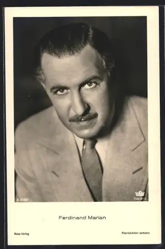 AK Ferdinand Marian im Anzug mit Krawatte, Portrait