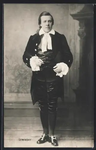 AK Schauspieler Lewinski in einer Rolle, Portrait