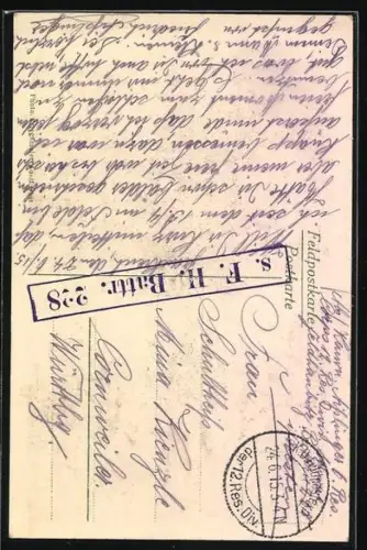 AK Montigny, Ruines des bâtiments après la destruction