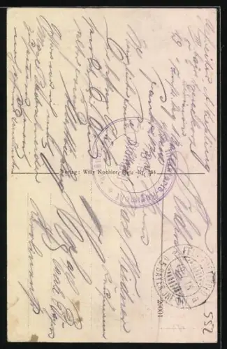 AK Hattonchâtel, Le cloître de l`église en ruines avec le crucifix intact