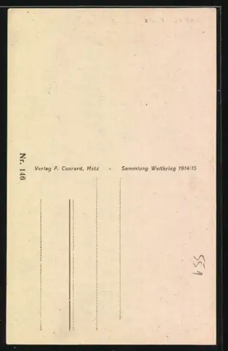 AK Combres, Église en ruines après la guerre