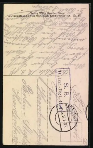 AK Lavignéville /St. Mihiel, Die Kirche en ruines après le bombardement