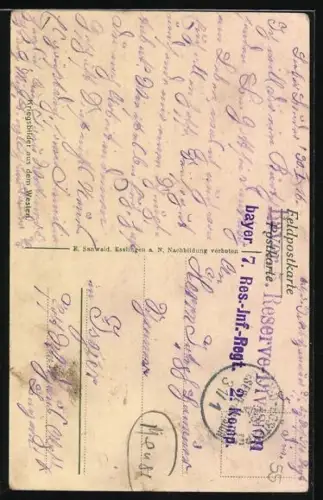 AK Cunel, Rue principale avec clocher d`église et maisons alignées