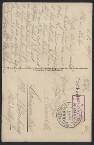 AK Hattonchâtel, Le cloître détruit et soldats parmi les ruines