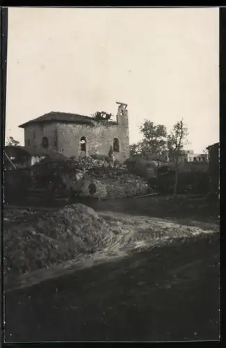 AK Ville-devant-Chaumont, Église détruite par les bombardements, 1917