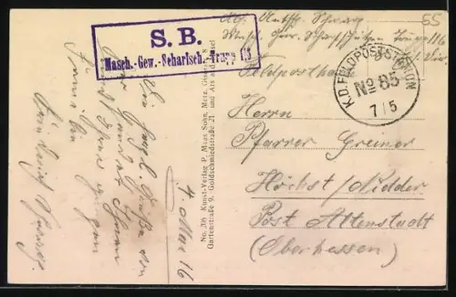 AK Rembercourt, Scène animée devant l`église et le café du village