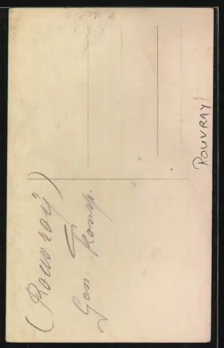 Foto-AK Rouvray, Rue principale avec bâtiments et clôtures en bois