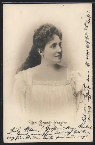 AK Opernsängerin Ellen Brandt-Forster im Porträt
