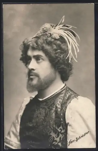 AK Opernsänger Herr Schrödter im Kostüm