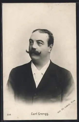 AK Schauspieler Carl Grangg mit Schnauzbart