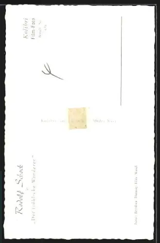 AK Opernsänger Rudolf Schock in Der fröhliche Wanderer