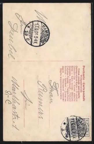 AK Opernsängerin Reta Walter mit Blumen im Haar