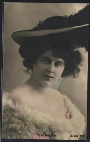 AK Opernsängerin Reta Walter im Porträt
