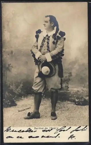 Foto-AK Nadar: Barhet de l`Opéra, Kostümportrait