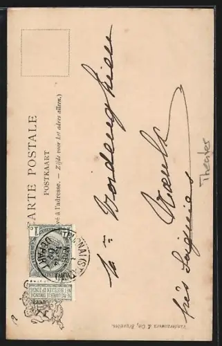 AK Opernsänger Badiali in Le Barbier de Séville