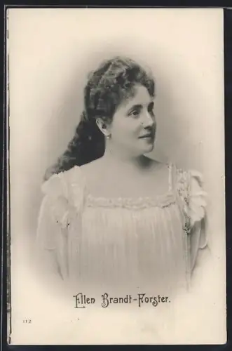 AK Opernsängerin Ellen Brandt-Forster im Porträt