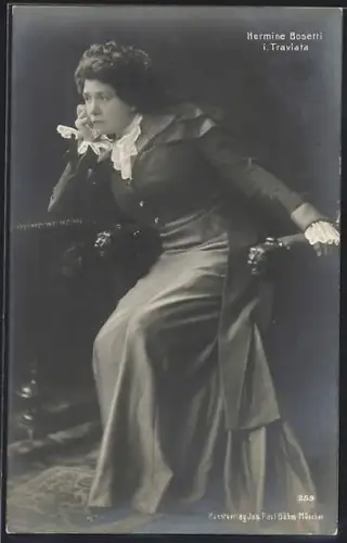 AK Hermine Bosetti i. Traviata, Szenenbild