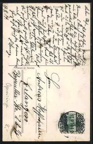 AK Julius Puttlitz mit ernstem Blick, Seitenportrait