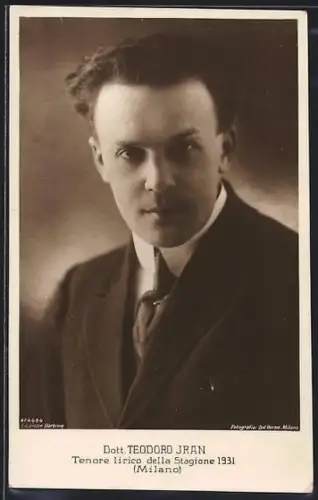 AK Schauspieler Dott. Teodoro Iran, Tenore lirico della Stagione 1931 (Milano)