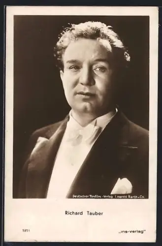 AK Richard Tauber mit weisser Fliege, Portrait