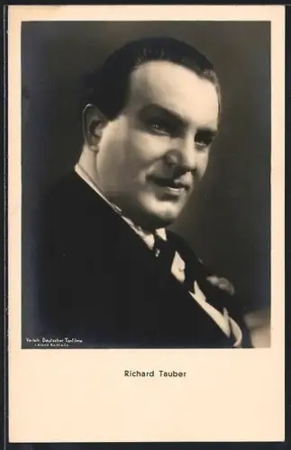 AK Richard Tauber mit gestreifter Krawatte, Portrait