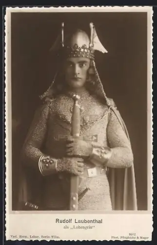 AK Opernsänger Rudolf Laubenthal als Lohengrin