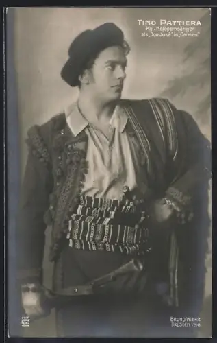 AK Opernsänger Tino Pattiera als Don José in Carmen