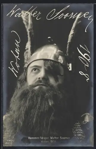 AK Opernsänger Walter Soomer in Wotan