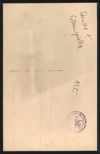 AK Bernhard Botel im Zigeunerbaron, Portrait