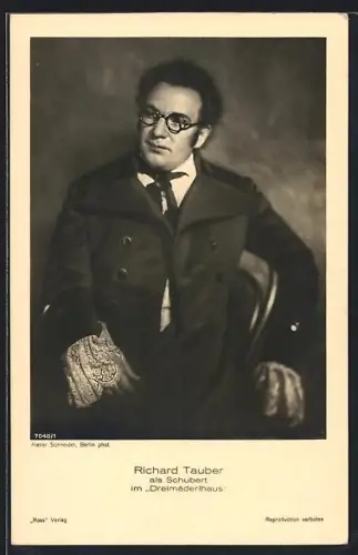 AK Richard Tauber als Schubert im Dreimäderlhaus