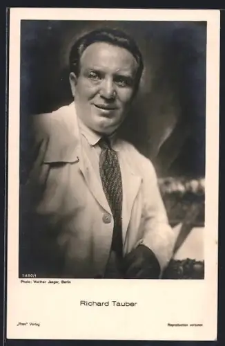 AK Opernsänger Richard Tauber mit Monokel